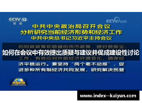 如何在会议中有效提出质疑与建议并促成建设性讨论